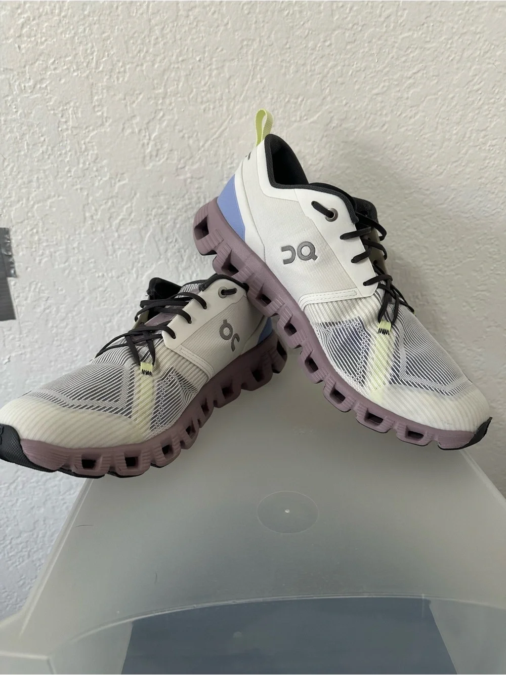 On Running Cloud X3 Shift- White, Lavender & Neon Yellow Accents